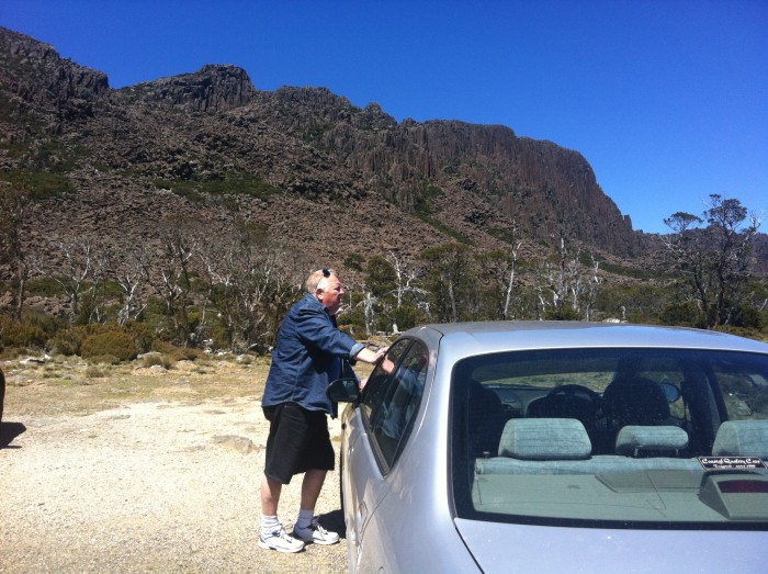 car park a few kilometres from the summit