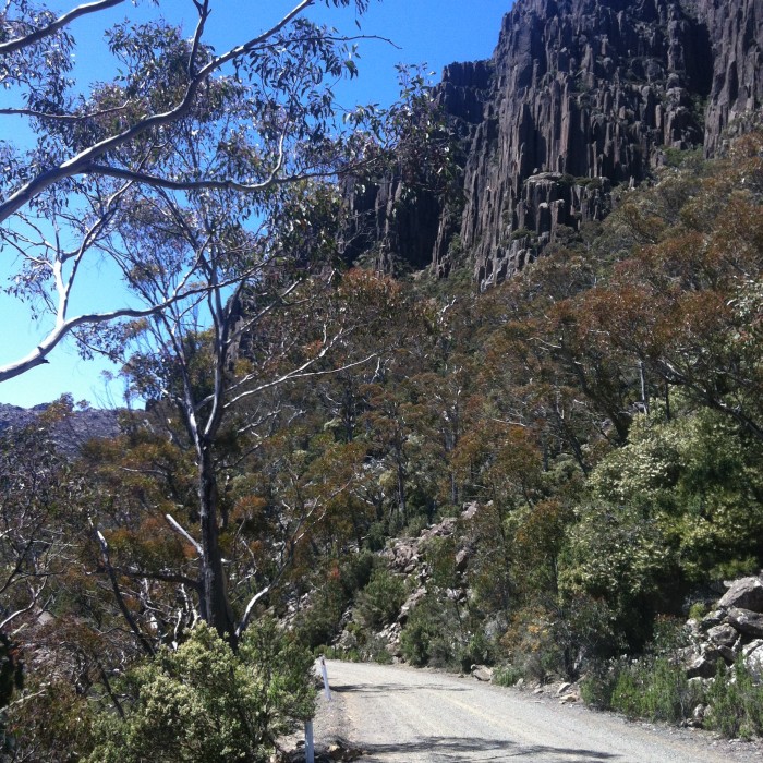 Just around the corner from the final ascent... right under cliffs